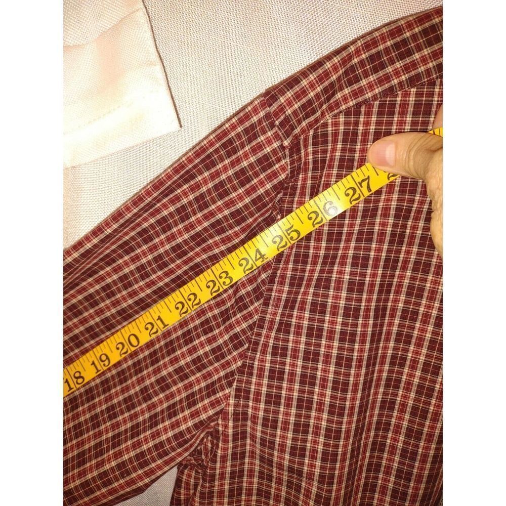 Eddie Bauer Men's D Red Plaid Button Down Long Sleeve Shirt Size XL 100% Cotton - Picture 3 of 6